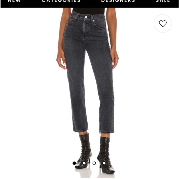 Agolde Denim - AGOLDE Riley High Rise Straight Crop in Edit SZ 24 Revolve Exclusive